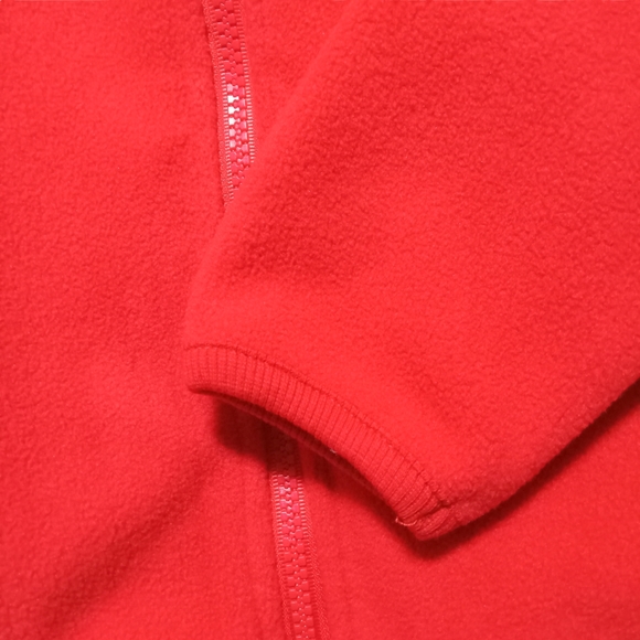 Spring&Gege boy polar fleece track jacket full zip softshell solid red size M - Picture 4 of 7